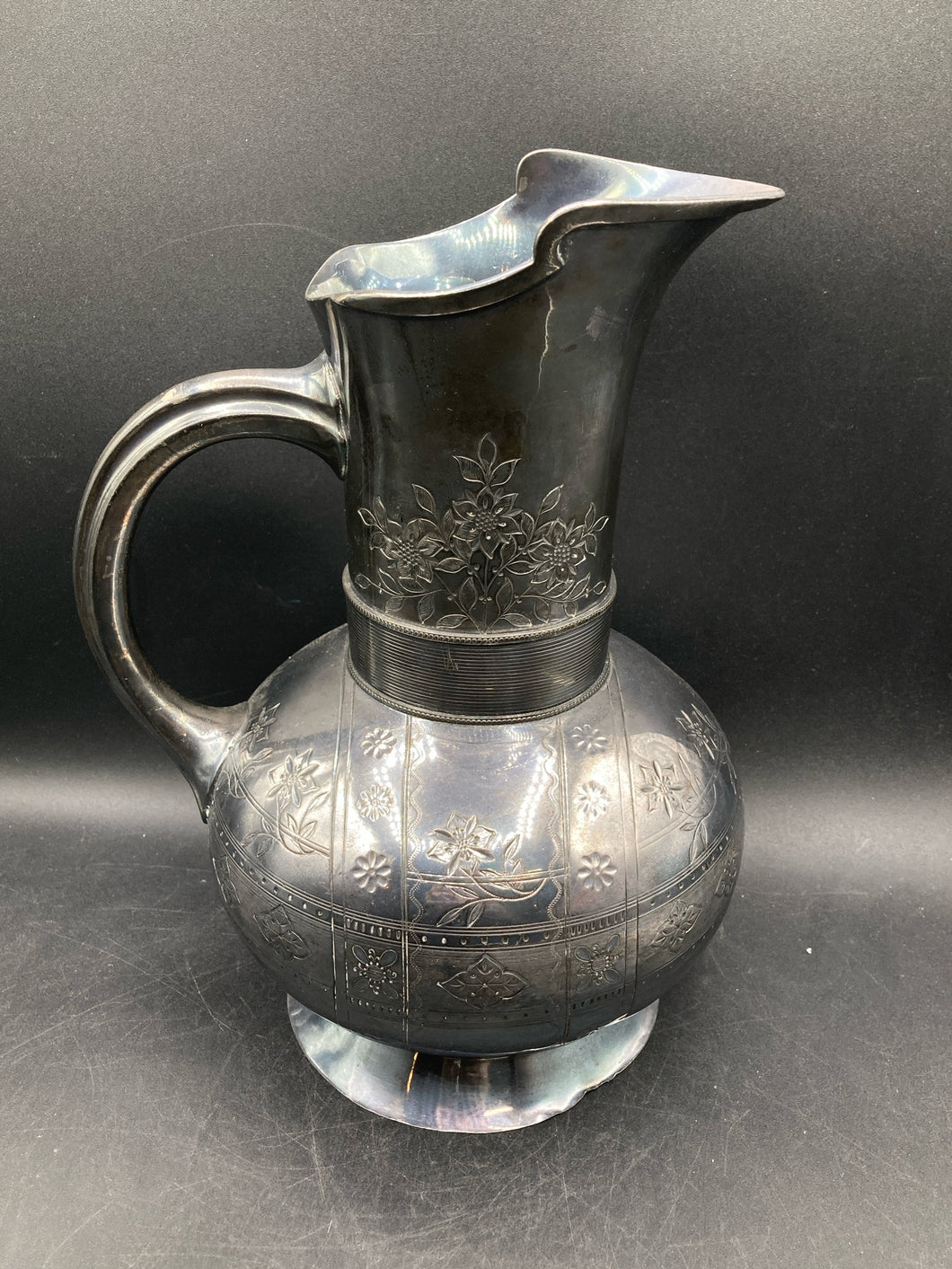 Antique Meriden Britannia Co Silver Plated Pitcher