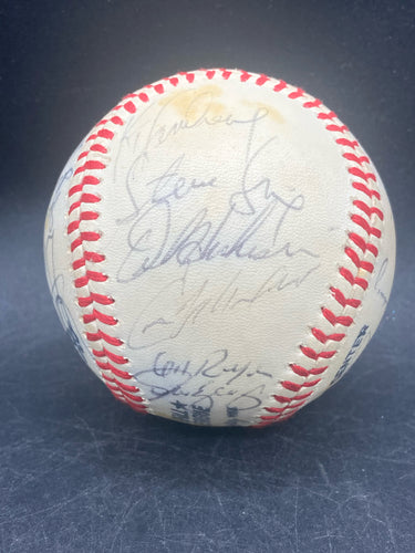 1983 Los Angeles Dodgers Team Signed Baseball W/ Koufax Baker Hershier Sax