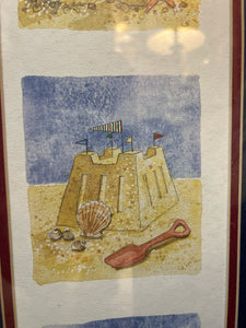 Triple Sandcastle Framed Print