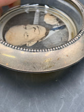 Vintage Frank Whiting President Eisenhower Sterling Rim Glass Coaster