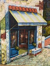 Original Artist Signed Venetian Cafe Oil Painting, Framed - view 3