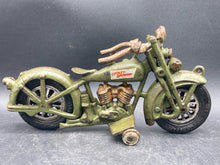 Xonex Cast Iron Harley-Davidson Motorcycle Toy w/ Police Figure