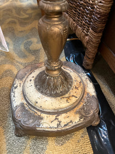 Antique Floor Lamp planter with fern