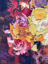 Artist Signed Impressionist Still Life Floral Oil Painting