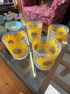 6pc Plastic Sunflower Bar Patio Set