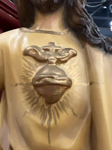 Hand Carved Jesus on Cloud Wall Hanging