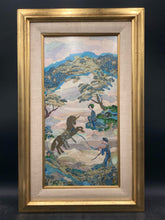 Florine Gompf Signed Original "Unicorn In The Garden" Paper Collage Art