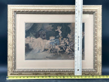 Antique Francesco Vinea "Un Reve D'Amour" Hand Colored Lithograph