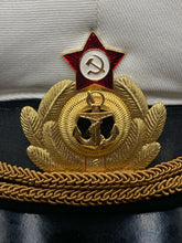 Rare Soviet Union High Rank Naval Officer's Visor Cap Size 57 - view 2