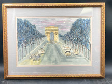 Bobbi Phucas Signed Original Arc De Triomphe Paris Watercolor Painting
