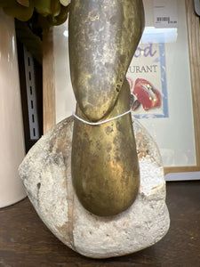 Brass Falcon on Rock