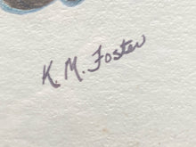 Vintage K.M. Foster Signed Autumn Season Birds Painting - view 7