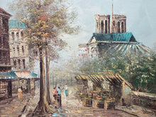 Original L. Alexis Signed Parisian Street Scene Oil Painting, Framed