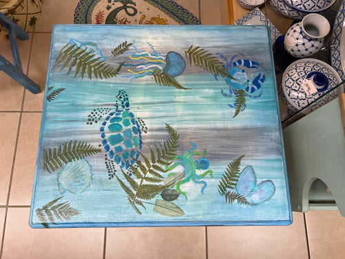 Hand Painted Beach House Table
