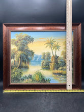K. Hillman Signed Original Tropical Landscape Oil Painting