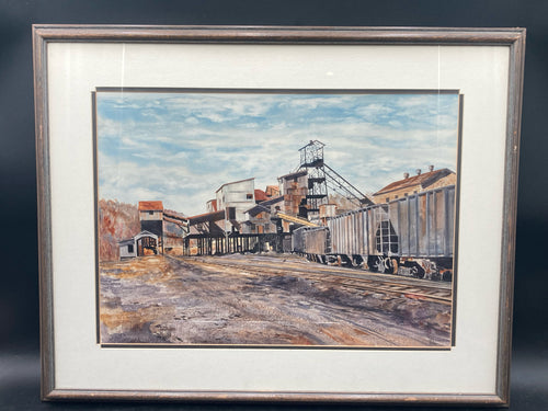 Original Lou Riffe Signed Watercolor Painting, Framed