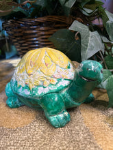 Green And Yellow Concrete Turtle
