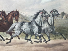 Vintage Currier & Ives "Four-In-Hand" Reproduction Lithograph