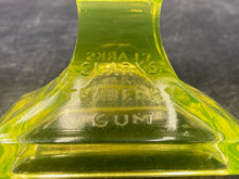 Antique Clarks Teaberry Gum Vaseline Glass Display