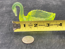 Antique 1930's Cambridge Uranium Glass Swan Dish