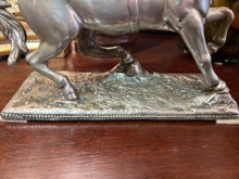 Antique Early 1900 Silver Bronze Horse Statue