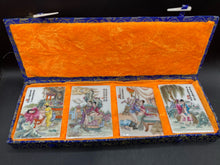 Set oF Four Antique Chinese Wedding Tiles Shandong Province C.1905 w/ Box