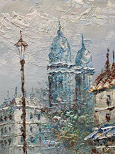 Artist Signed Parisian Street Scene Impasto Oil Painting