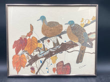 Vintage K.M. Foster Signed Autumn Season Birds Painting