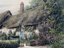Antique J.R. Hutchinson "Anne Hathaway's Cottage" Etching, Framed