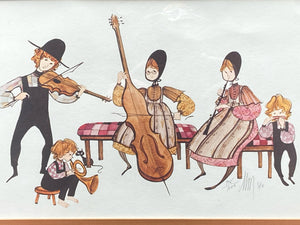Patricia Buckley Moss Signed "Amish Quintet" Limited Edition Print, Framed