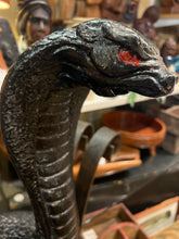 Concrete Black Cobra Statue