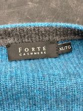 Forte Men's Blue Cashmere Sweater, XL