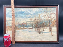 Artist Signed Winter Landscape Oil Painting