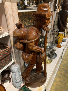 Hand Carved Traveler (Damage to Hat)
