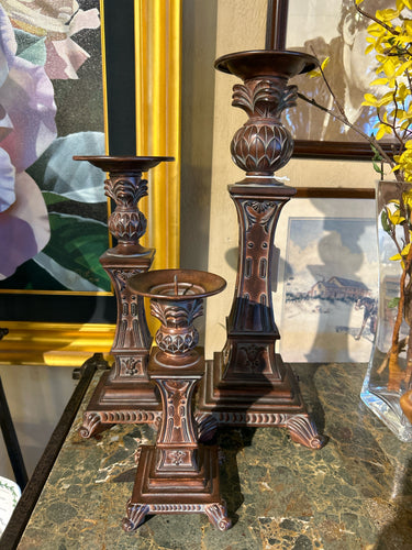 Set of 3 Resin Candle Holders