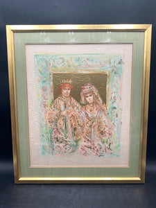 Edna Hibel Signed Limited Edition "The Marriage" Lithograph, Framed