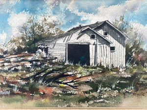 Original Rudolph Ohrning Signed Watercolor Painting, Framed