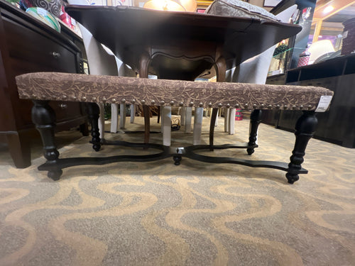 Upholstered Black Bench