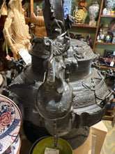 Antique Asian Bronze Figural Kettle