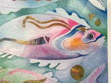 Aimee Trayser Signed Limited Edition "Fish x4" Framed Lithograph