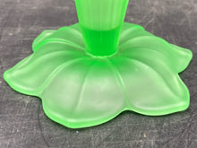 Antique Westmoreland Uranium Glass Candle Holder