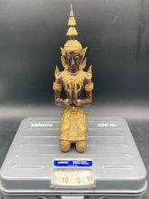 13" Thai Buddhist Bronze Thepphanom Temple Guardian Statue, Male Form