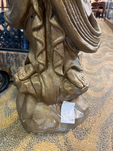 Concrete Gold Diety Statue