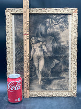 Antique Signed "Eve Looked At Herself In The Water" Engraving, Framed
