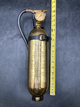 Vintage Stempel Brass Stored Pressure Fire Extinguisher, Empty