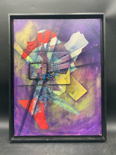 Original Chris Cruz Signed Contemporary Abstract Painting, Framed
