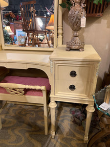 Vintage Vanity With Mirror and Stool