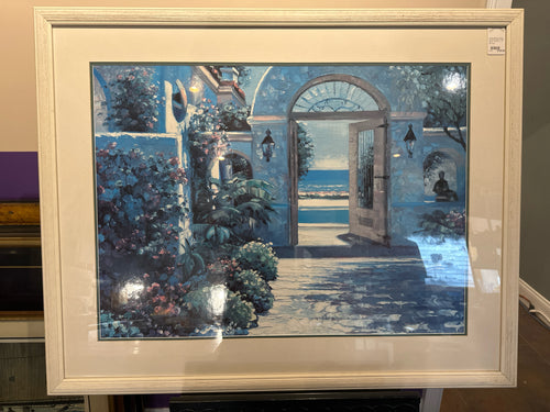 Untitled Watercolor-Inspired Surrealist Panorama (Framed Print, 42½