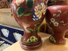 Vintage Asian Cloisone Jar WIth Lid on Stand