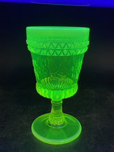 Vintage LG Wright Vaseline Glass Goblet